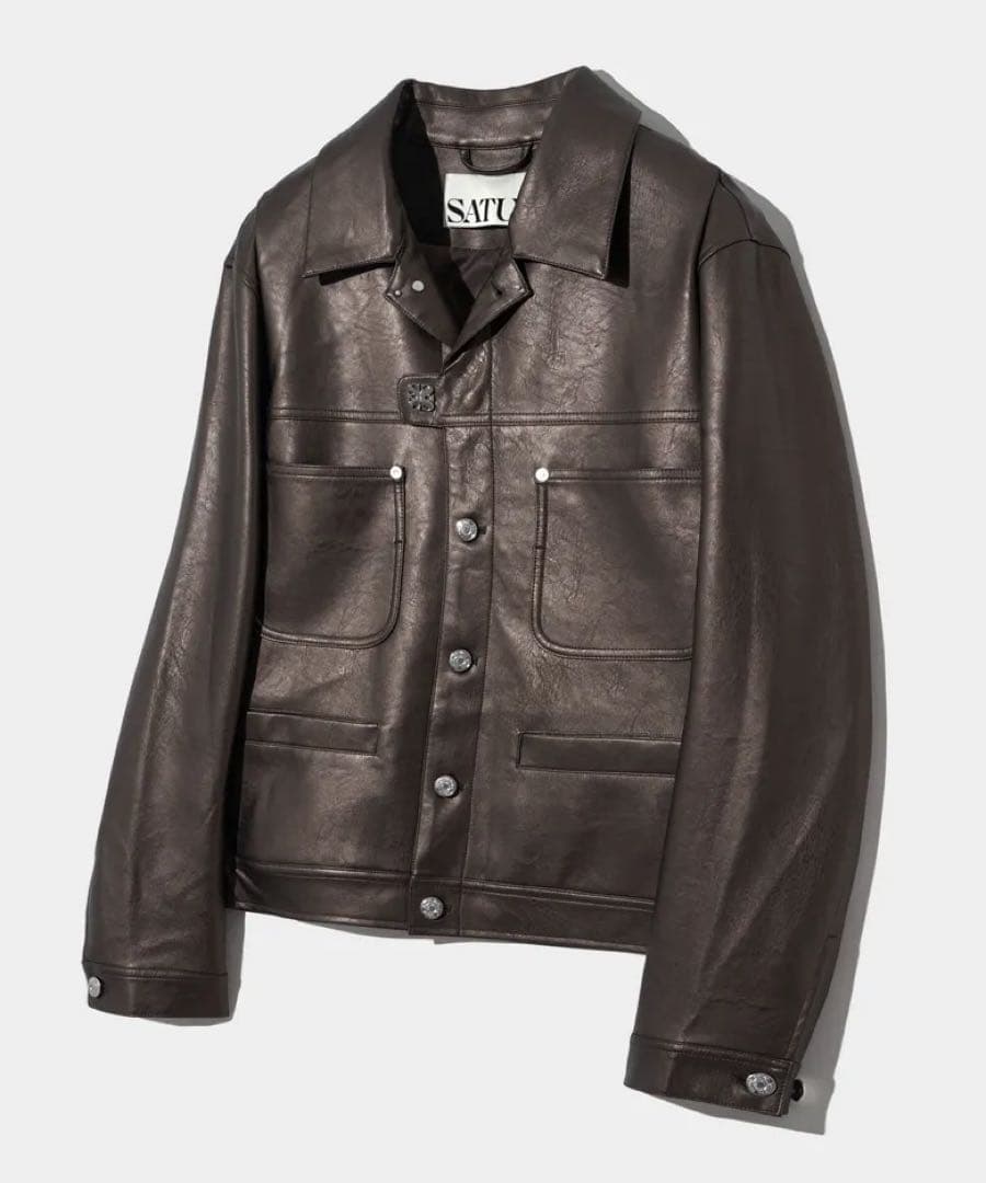 SATUR】レザージャケット - メルカリ