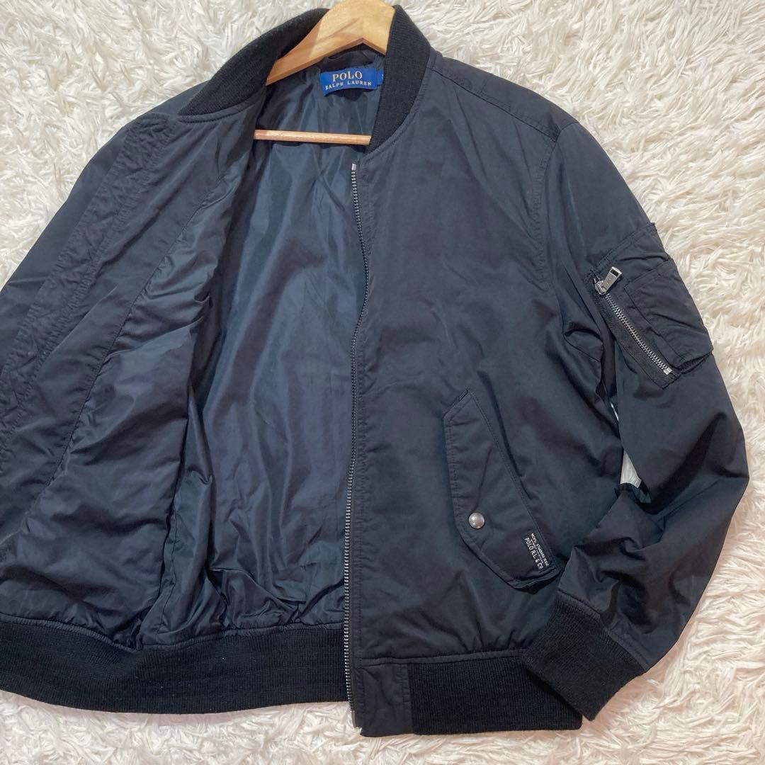 モ*カ様 現行 POLO RALPH LAUREN MA-1 フライトジャケット POLO Ralph Lauren MA-1 Bomber Jacket ポロ・ラルフローレン MA-1 BK