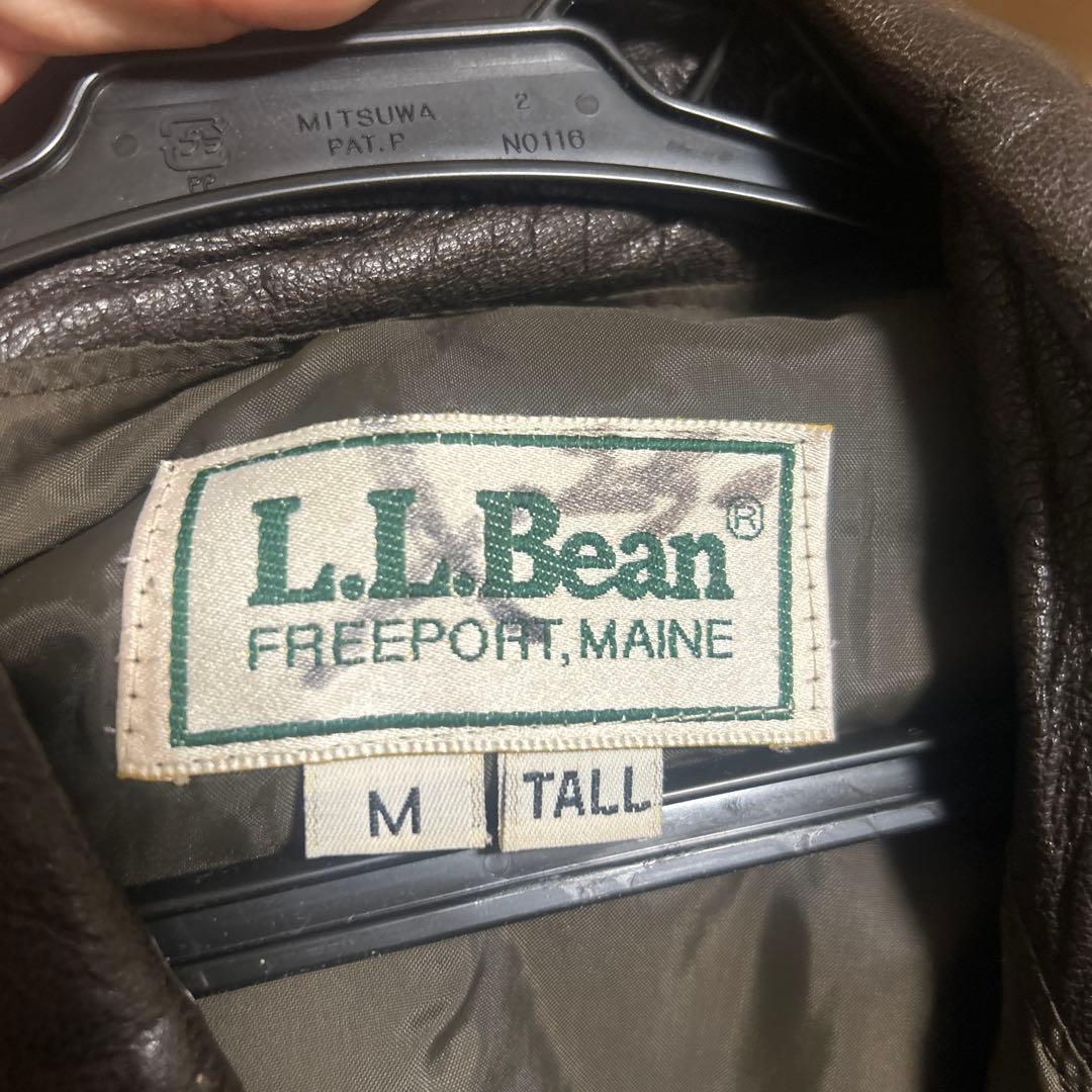 L.L.Bean レザージャケット M TALL 実寸 xl 相当 タロンジップ