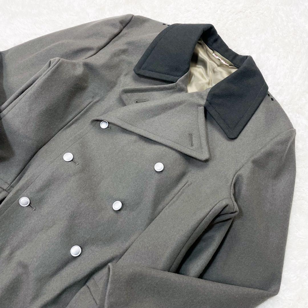 未使用級 東ドイツ軍 ロングコート NVA ビンテージ ウール 防寒