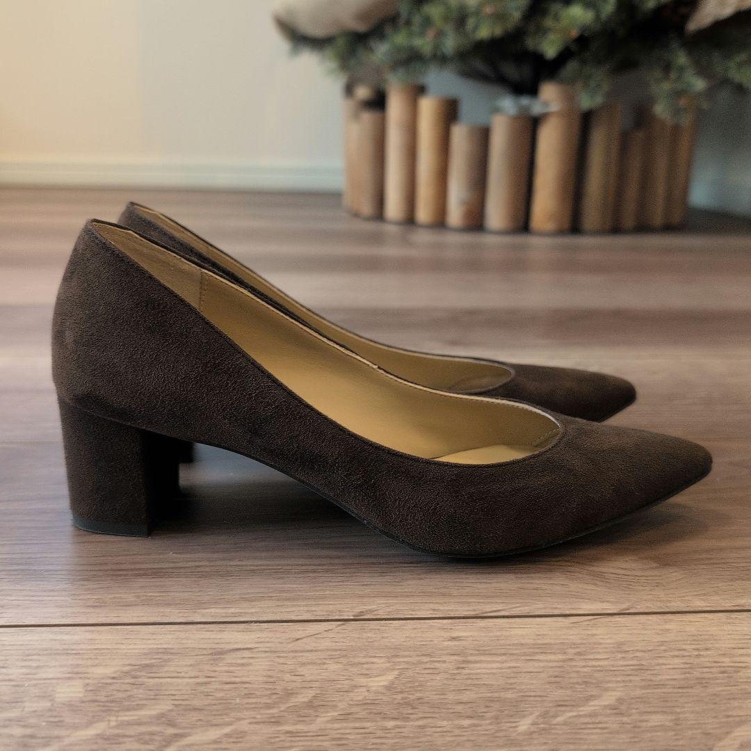 現行品/美品】オデットエオディールパンプス ブロックヒール ダーク