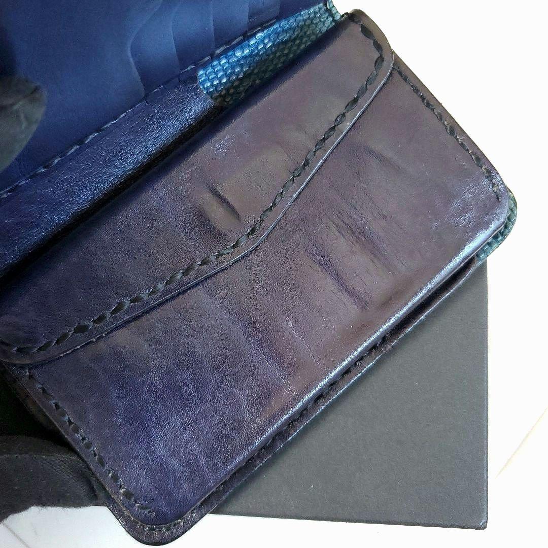美品 サムライクラフト 折り財布 B-10 クロコダイル リザード