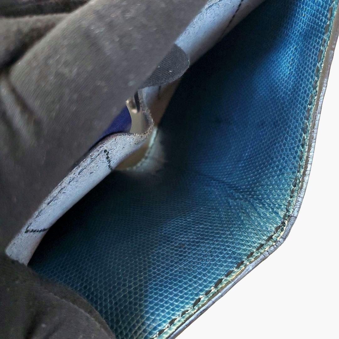 美品 サムライクラフト 折り財布 B-10 クロコダイル リザード