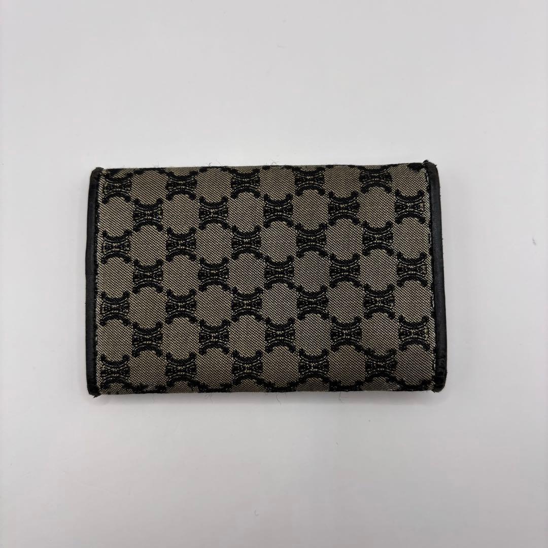 CELINE キーケース キャンバス トリオンフ グレー 6連 キーリング 総柄