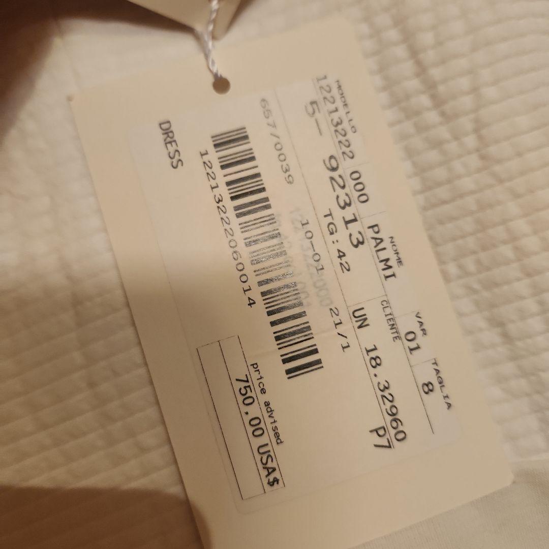 MaxMara ホワイトドレス Vネック キャップスリーブ - メルカリ