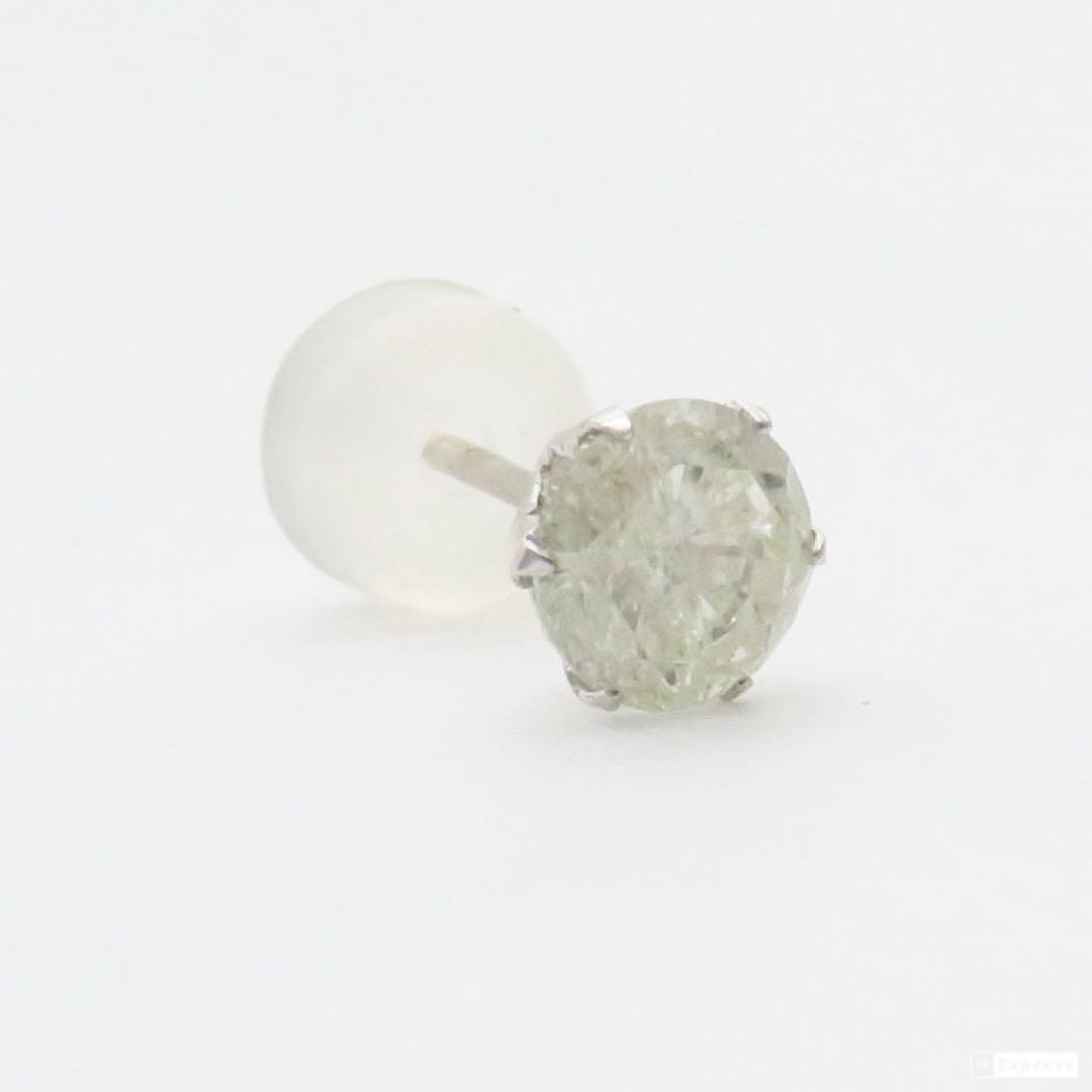 ま*き様 【新品】K10WG 天然ダイヤモンド 片耳ピアス｜0.50ct｜ソルト