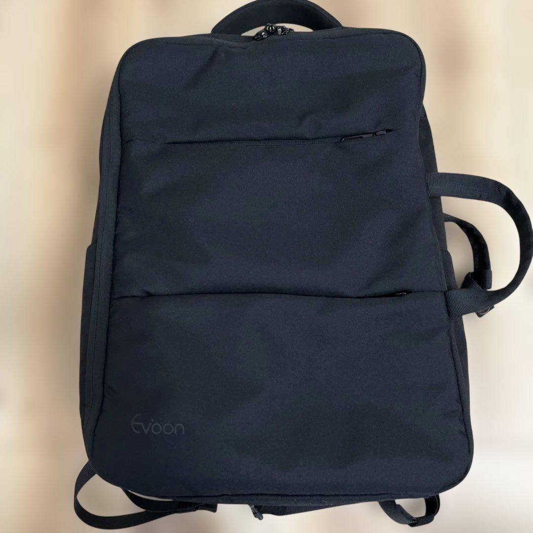 Evoon エボーン　マルチビジネスリュック4.0 ブラック　TASキー付属 Evoon マルチビジネスリュック4.0・容量22L~拡張時35L【3営業日以内に