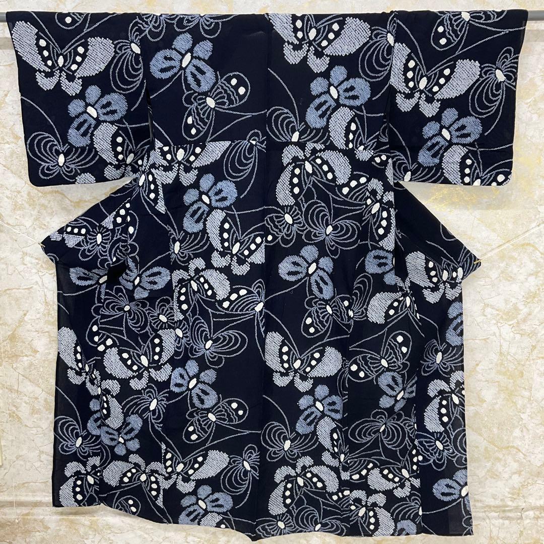 厳選◇夏物浴衣◇美品◇愛知県有松鳴海絞り◇木綿◇総手絞り◇裄69.5丈