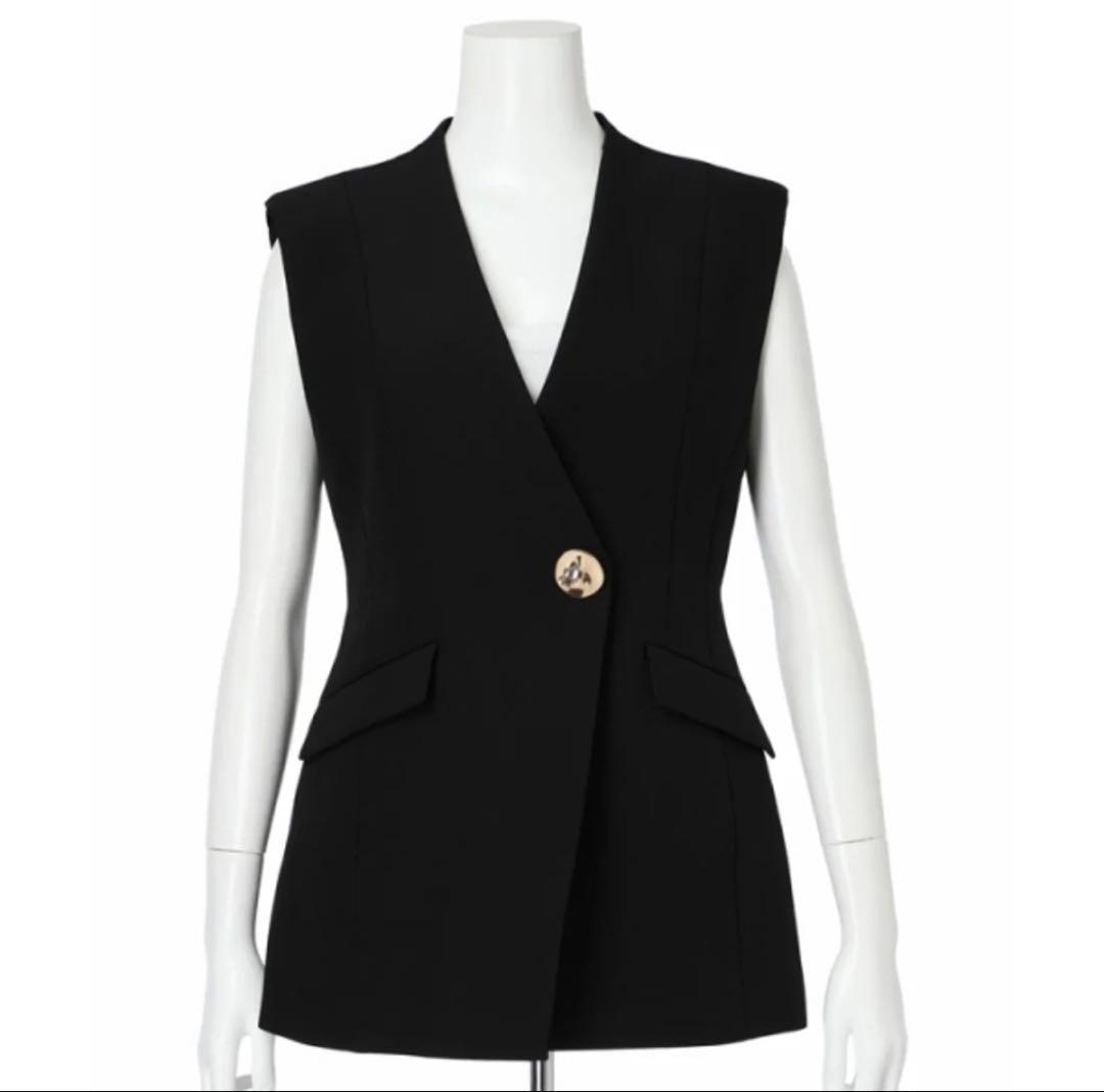 新品未使用】 アルページュ ストーリー ブローチ付ノーカラージレ