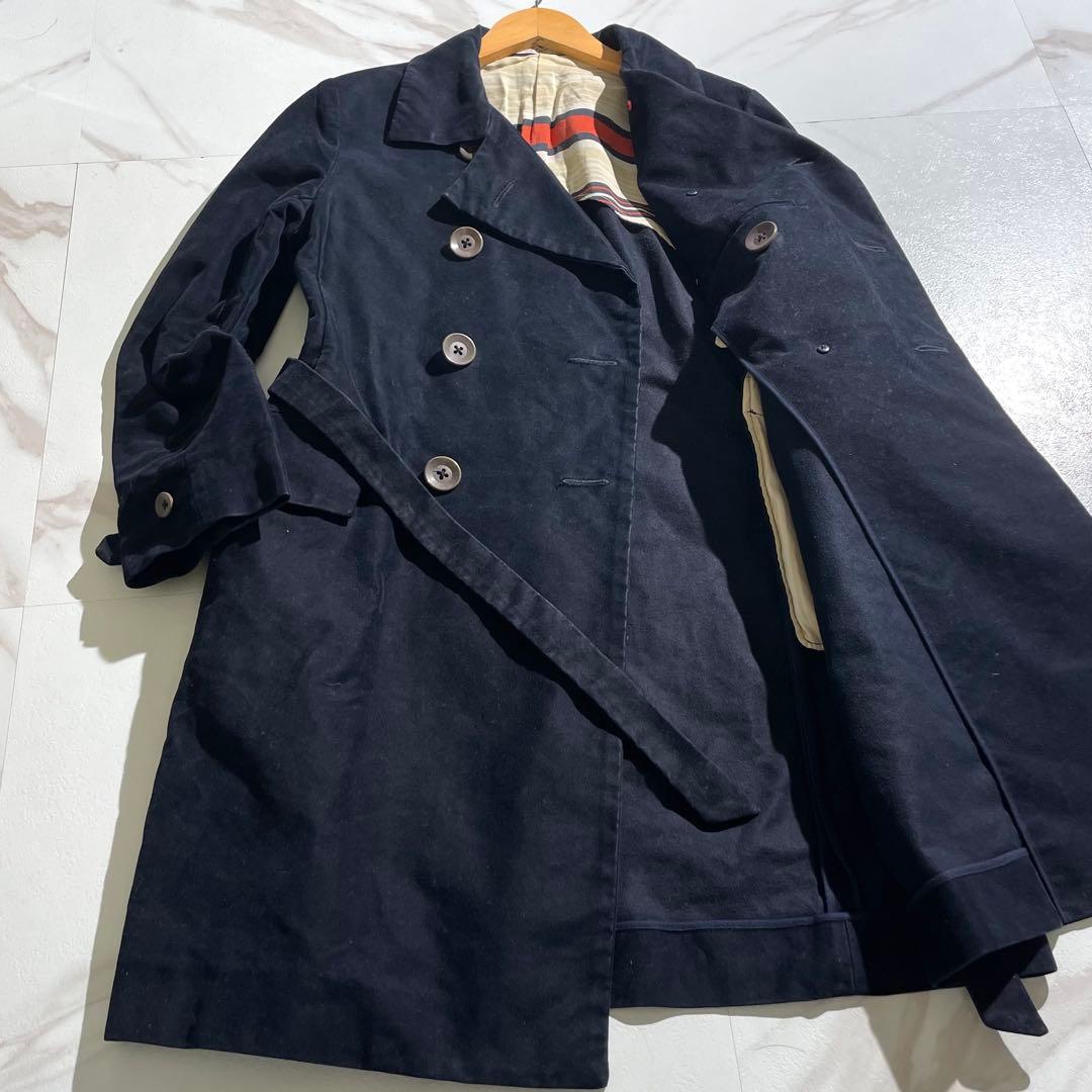 入手困難✨ 45RPM トレンチコート ベルト付き コットン メンズ ネイビー 楽天市場】春コート ダブルブレスト 秋 コート トレンチコート ベルト