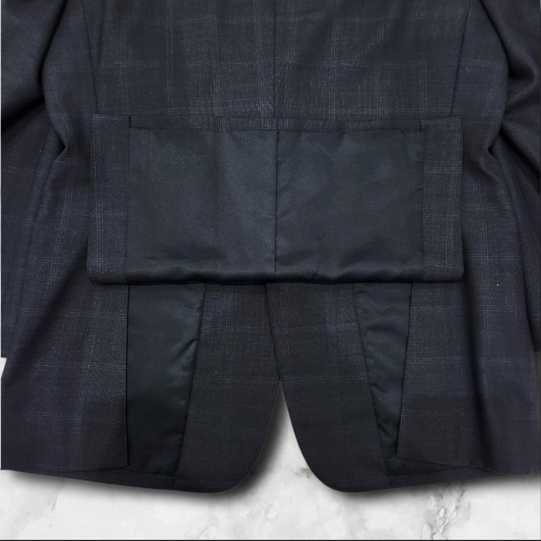 Aquascutum スーツ セットアップ ダークグレー チェック 大きいサイズ