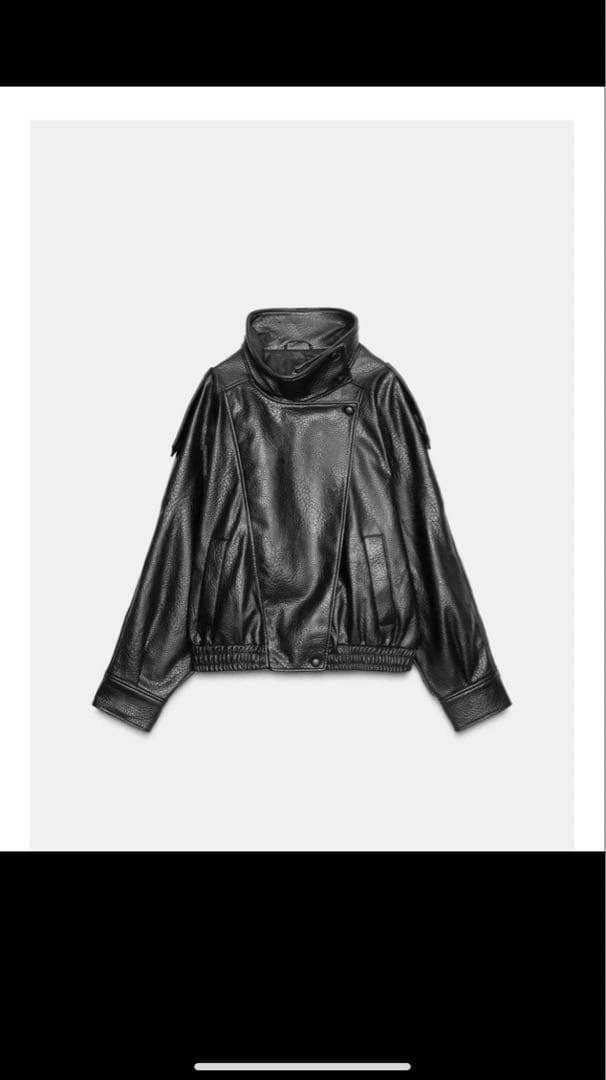 新品購入/極美品】ZARA ザラ 2026新作 フェイクレザージャケット