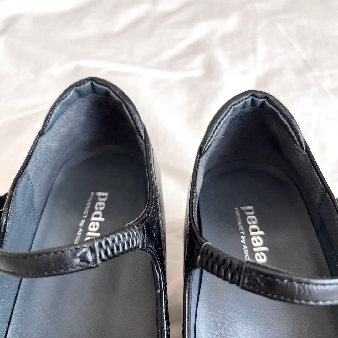 asics walking ペダラ　ストラップパンプス　ブラック 22.5EE