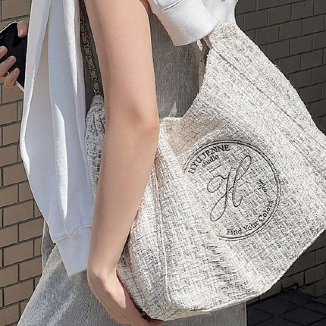 r様専用】HYUJENNE ツイードトートバッグ「リパバッグ」クリーム