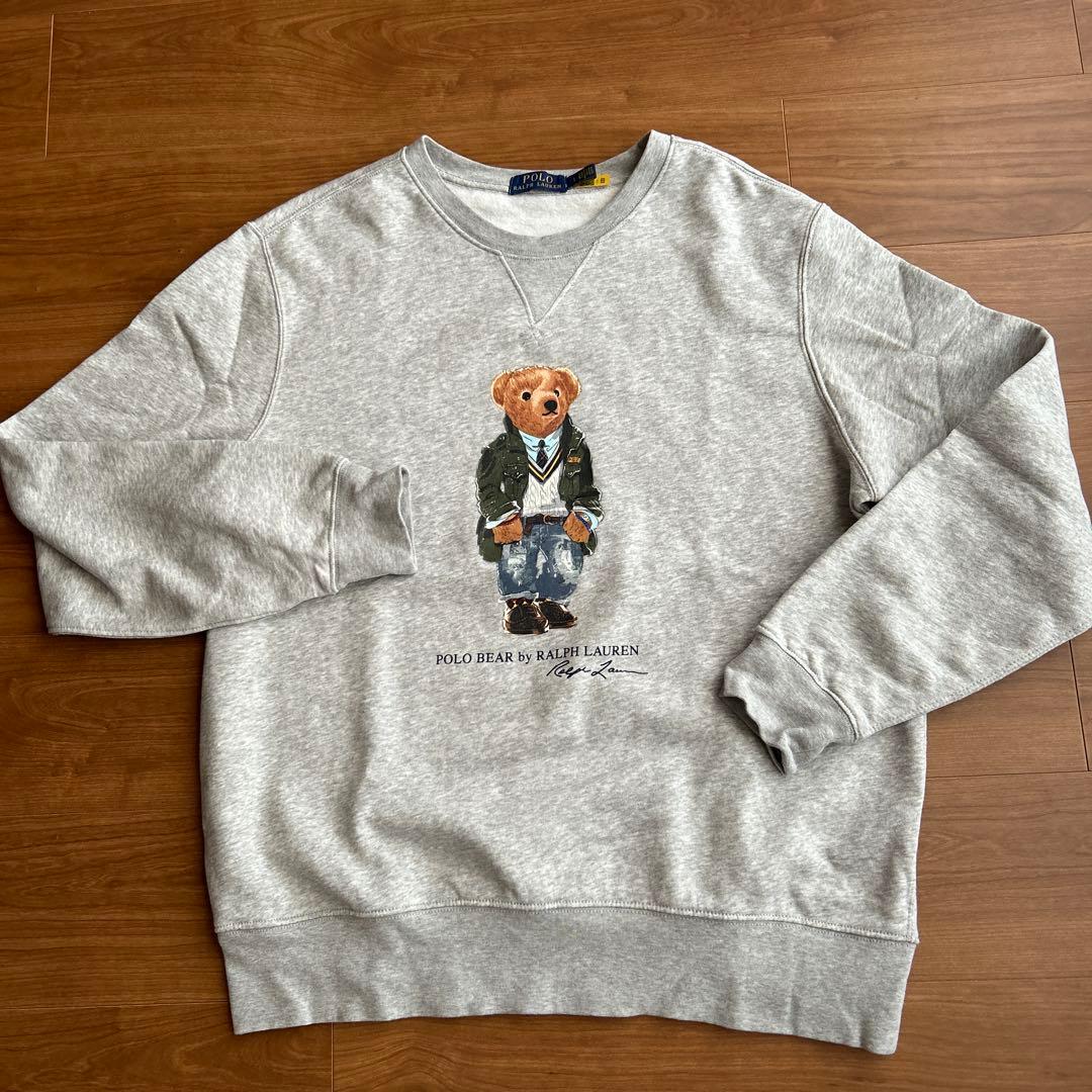ポロ•ラルフローレン Ralph Lauren ポロベアトレーナー グレー L