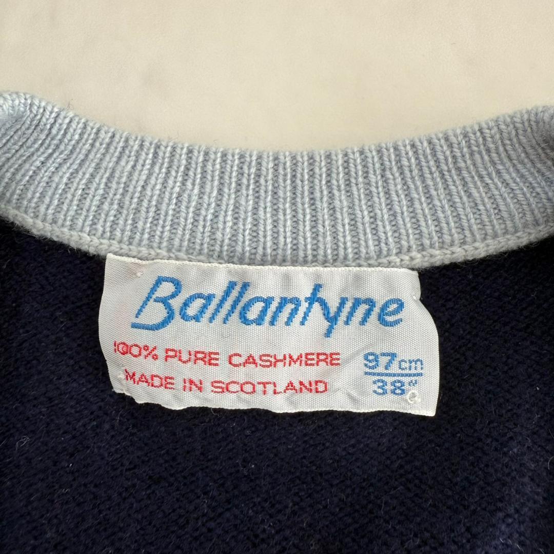 BALLANTYNE カシミア ニット ストライプ イングランド製 - メルカリ