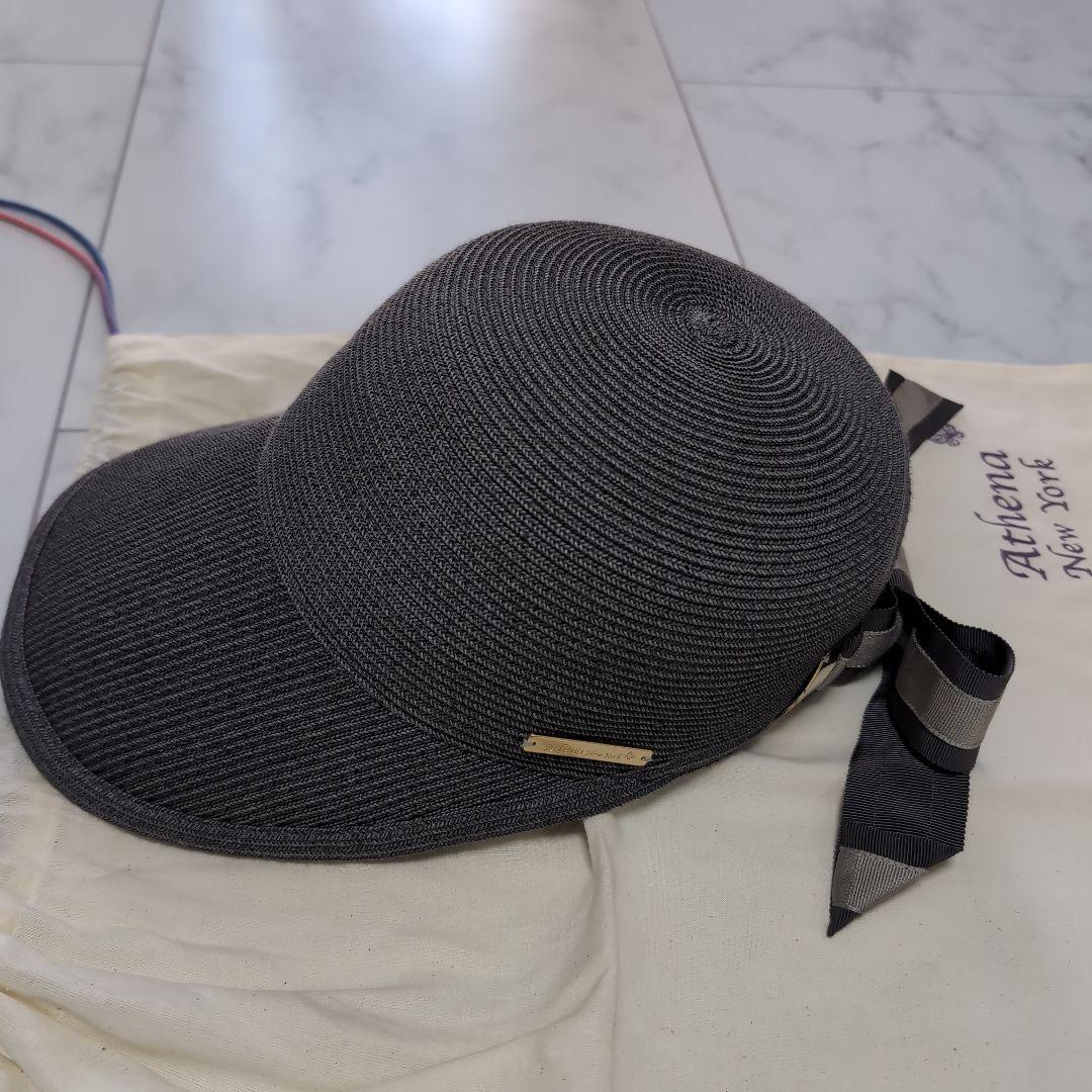 Athena New York グレー リボン付きハット - メルカリ