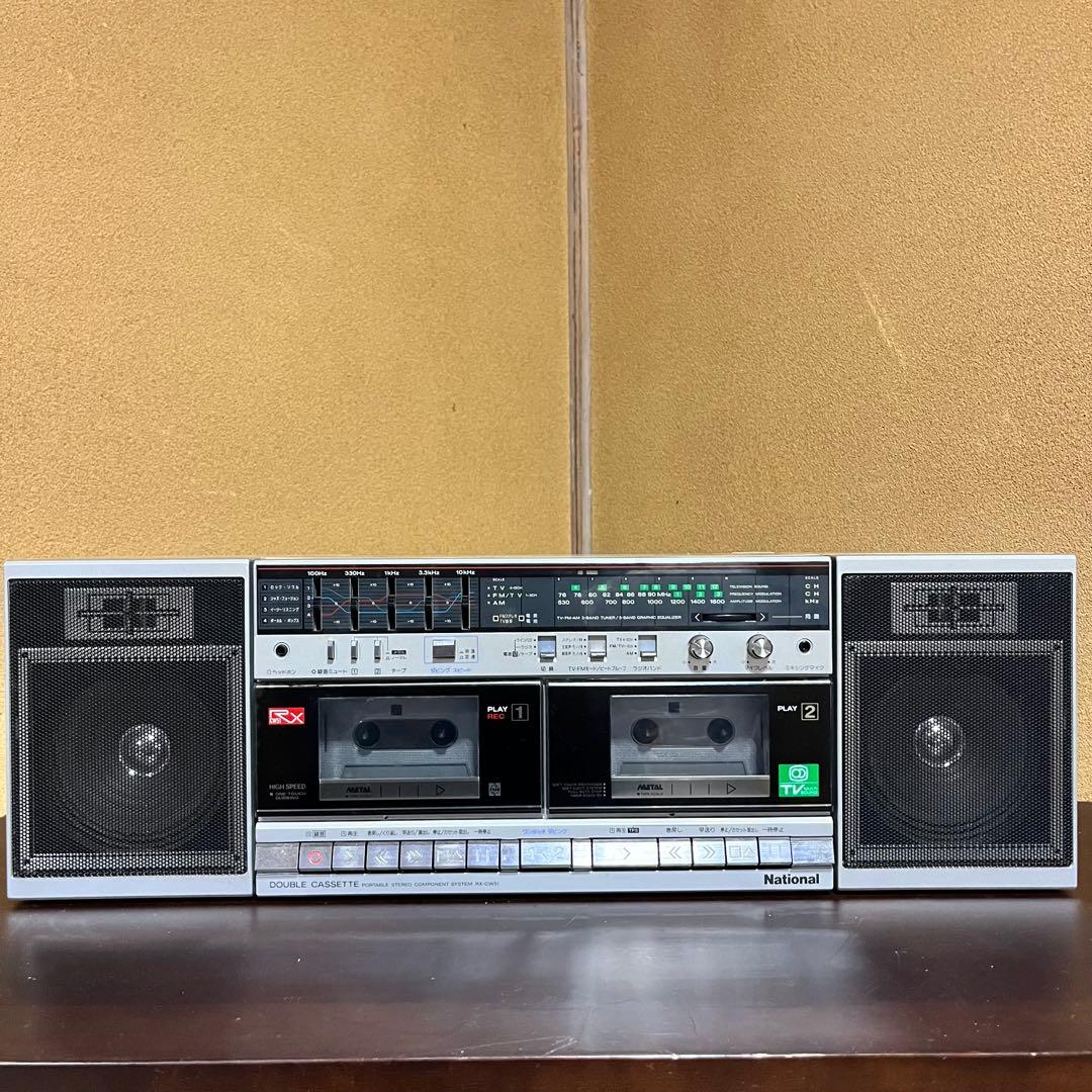 デ*ォ様 ダブルカセットデッキ　ナショナル　RX-CW51 Yahoo!オークション - 昭和レトロ ナショナル ダブルカセットデッキ