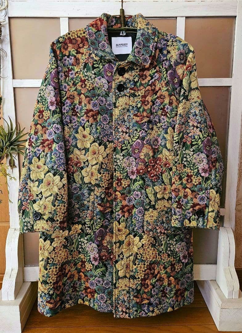 美品 BEAMSBOY ビームスボーイ ゴブラン織 コート 花柄 - メルカリ