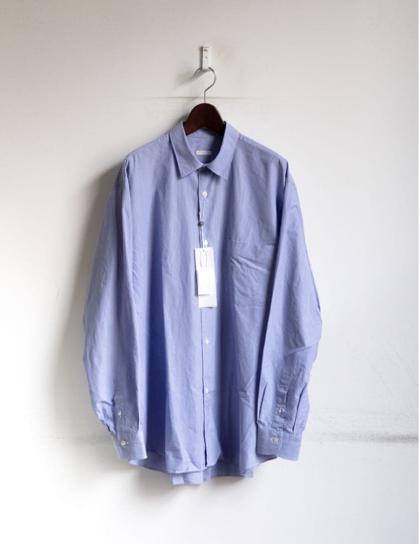 紙タグ】COMOLI コモリシャツ サックスブルー SAX - メルカリ
