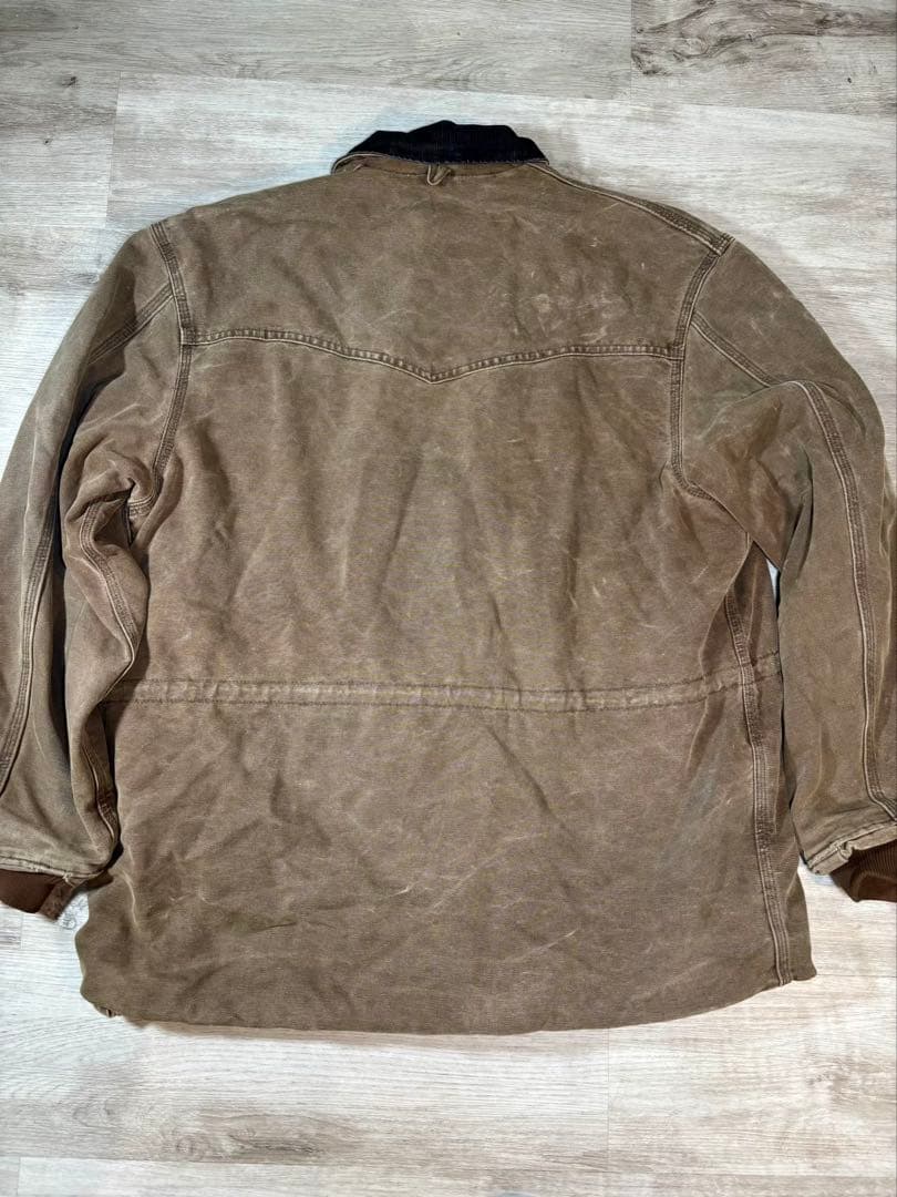 160 【至高のエイジング】カーハート ダック地 ワークジャケット 身幅