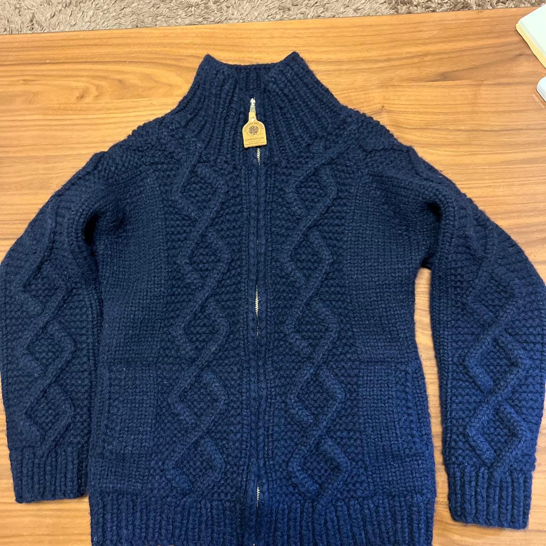 カナダ製 カナディアンセーター カウチン カーディガン ジップアップ