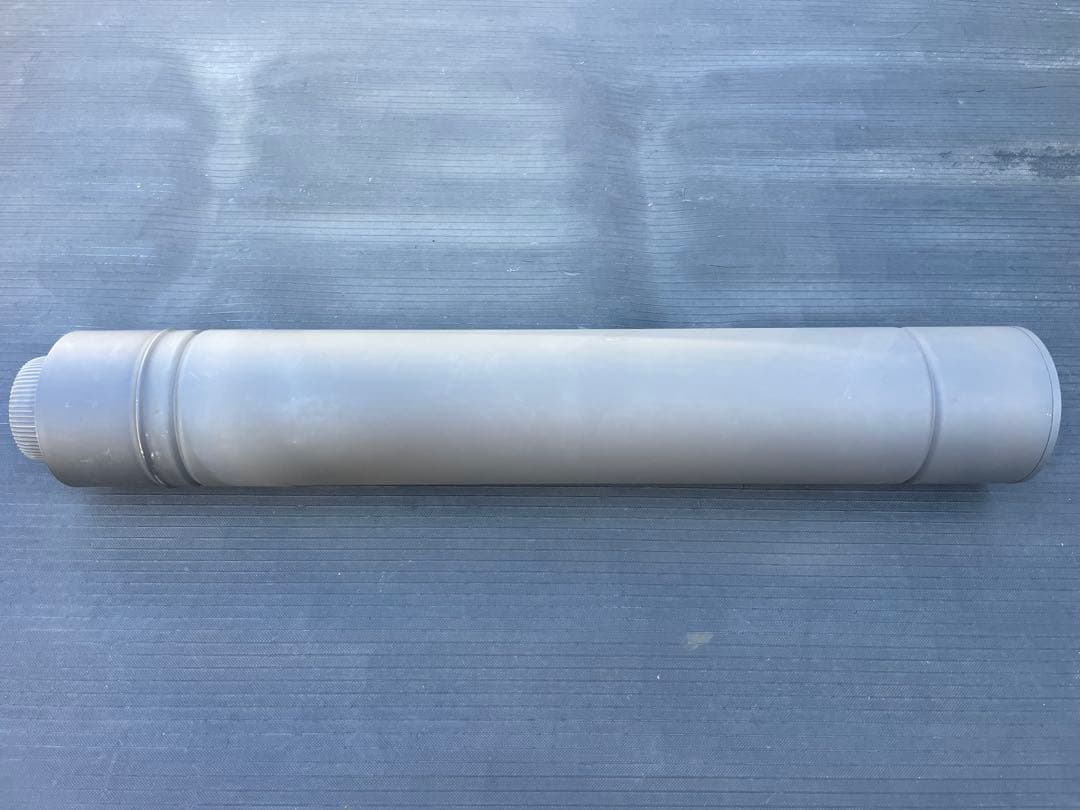 ホンマ 製作所 二重煙突 黒耐熱 106mm 黒耐熱 二重 ステンレス 直筒 φ106mm 【ハゼ折り煙突】 | 【黒耐熱