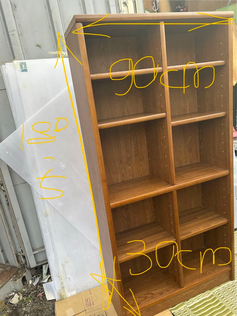 木製オープンシェルフ ブラウン 6棚 ※直接引き渡し希望！