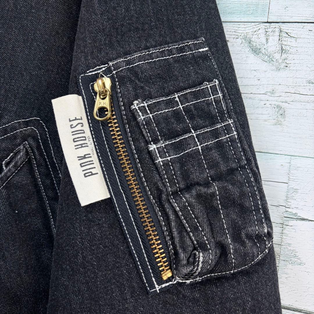 ☆希少☆ピンクハウス MA-1中綿ジャケットブルゾン バッグプリント