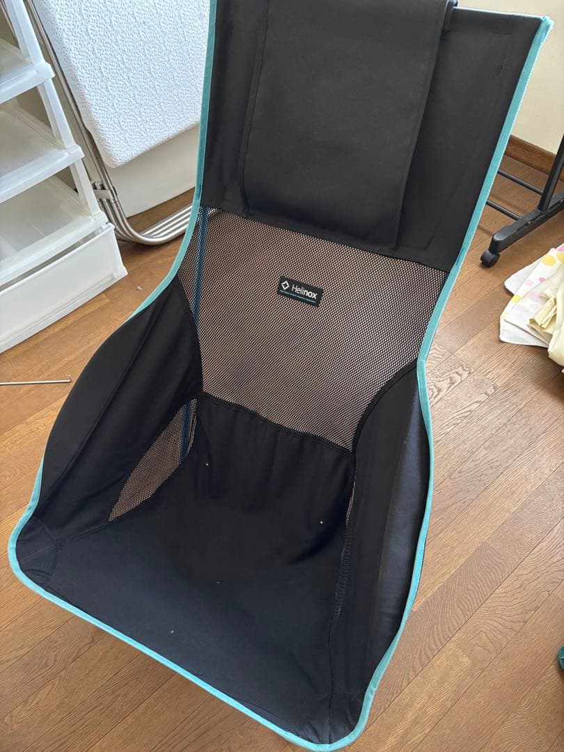 Helinox アウトドアチェア 黒と水色 ヘリノックス Helinox チェアワンハイバック（re） | GLAGH グラフ