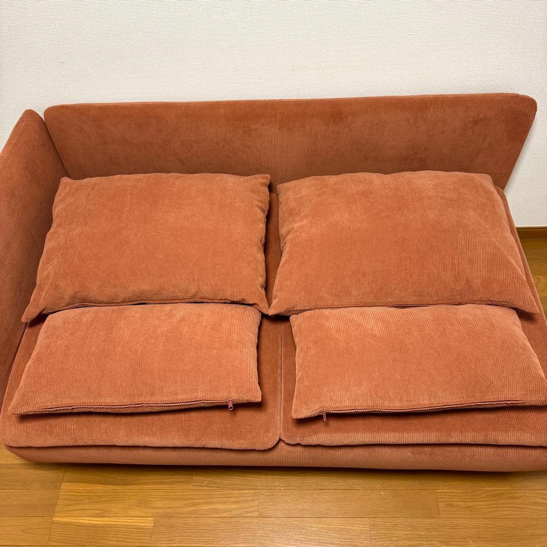 使用半年未満!!!】IKEA ソーデルハムン 3人掛け ケーリンゲ 赤茶色