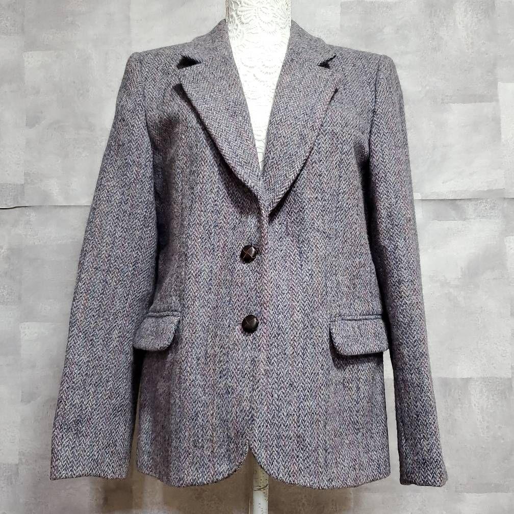 極美品XL リチャードエヴァンス ハリスツイード ウール100 ブレザー