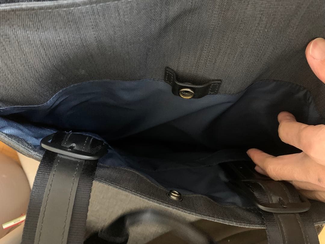 TUMI ALPHA コンパニオントートバッグネイビー×グレー - メルカリ