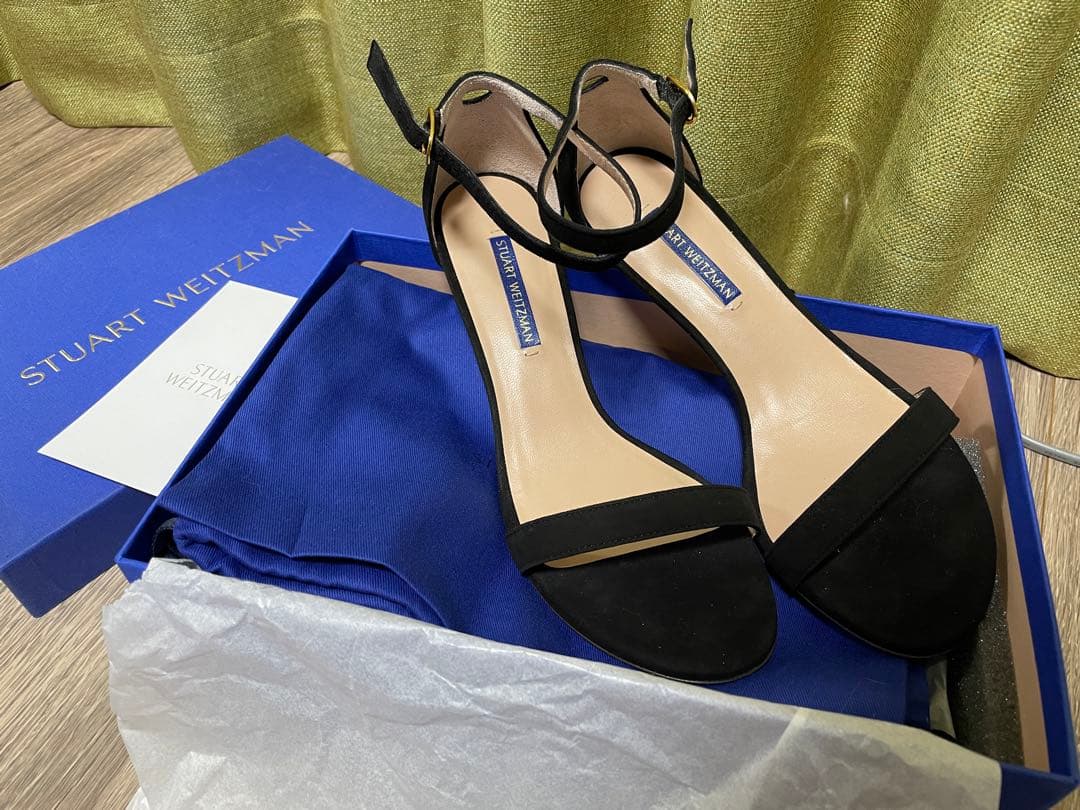 Maryスチュアート ワイツマン　黒ストラップ　サンダル37.5/24.5 楽天市場】STUART WEITZMAN スチュワートワイツマン スエードサンダル