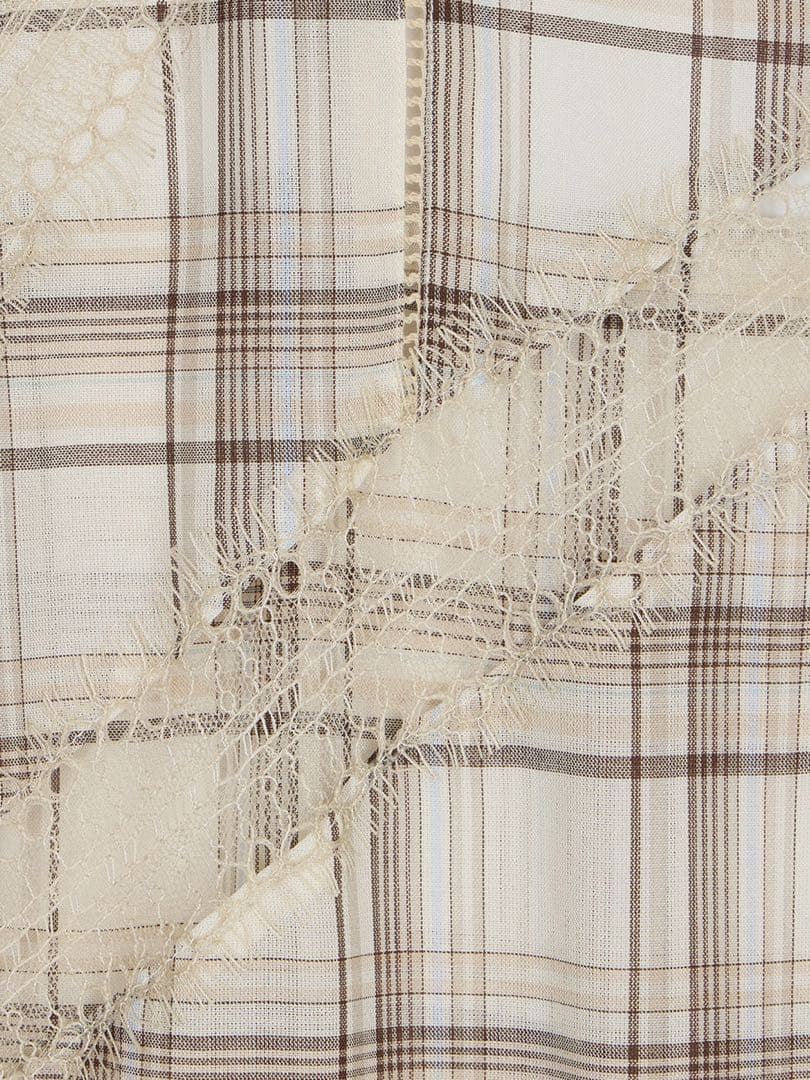 定価以下SHEER CHECK LONG CAMISOLE サイズ1