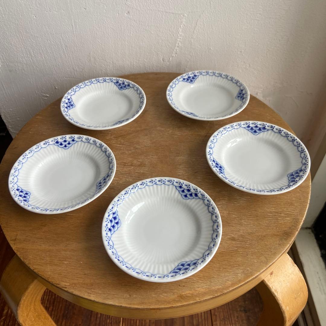 新品未使用 ロイヤルコペンハーゲン プリンセスブルー プレート 5枚