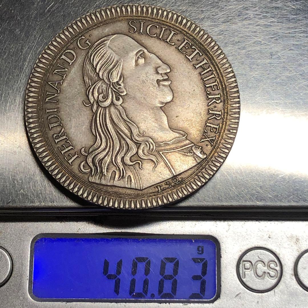 1793年 スペイン古銭 カルロス4世 2レアル銀貨 ペルー 貿易銀 コイン