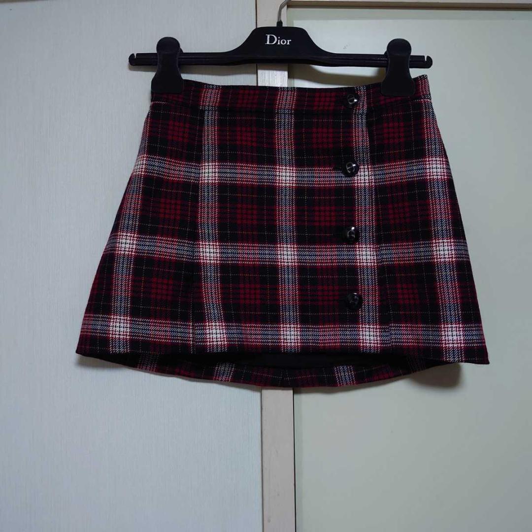 Christian Dior 2021aw CDボタン チェック ラップスカート - メルカリ