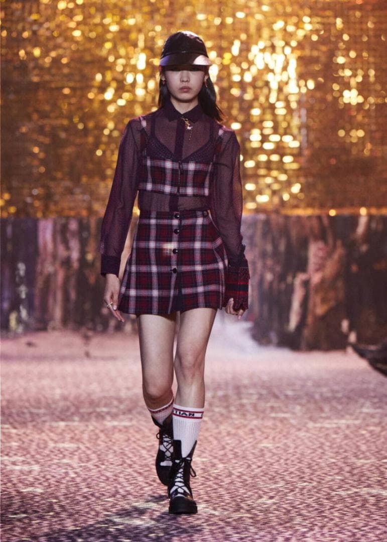 Christian Dior 2021aw CDボタン チェック ラップスカート - メルカリ