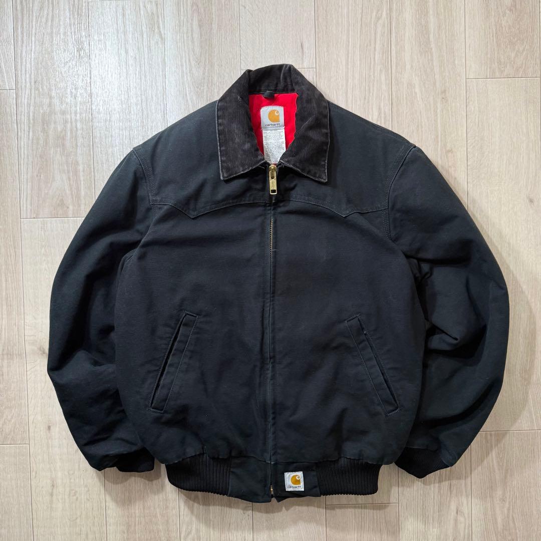 濃ブラックS！Carhartt サンタフェジャケット 黒 J13BLK USA製 - メルカリ
