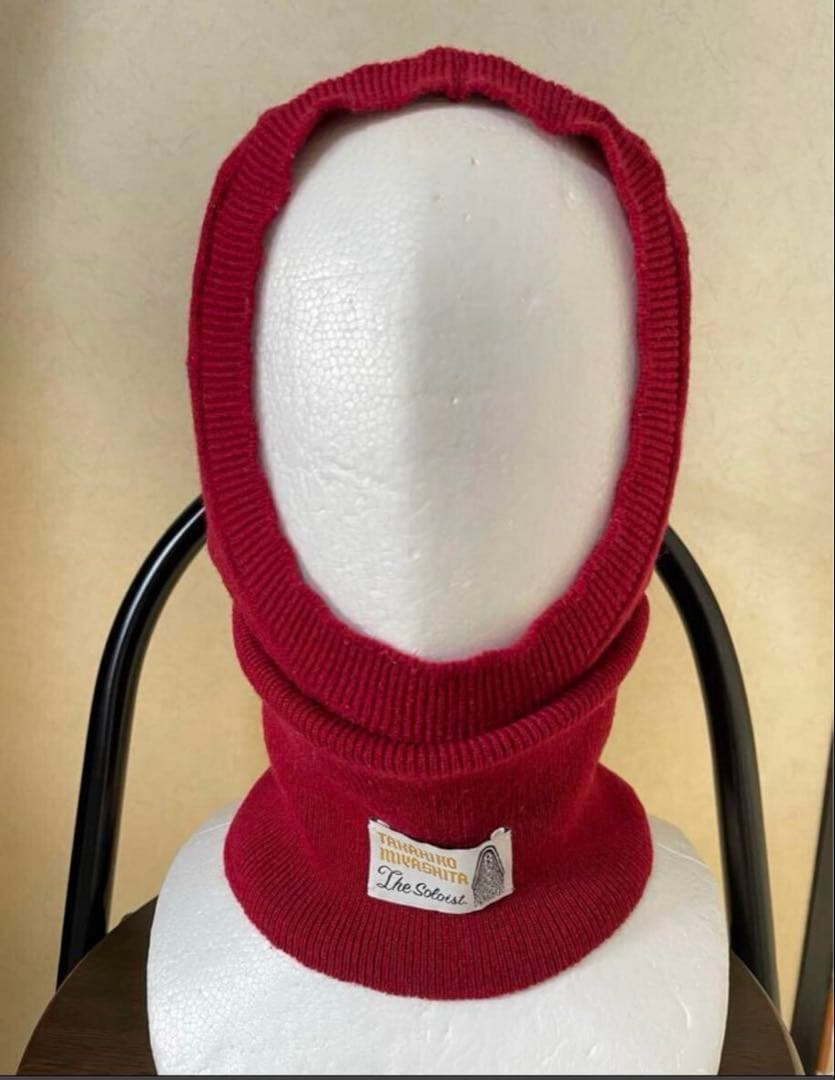 ソロイスト　 22AW バラクラバ　希少カラーレッド　タートルネックウォーマー allureville（アルアバイル） ネックウォーマー スヌード バラクラバ