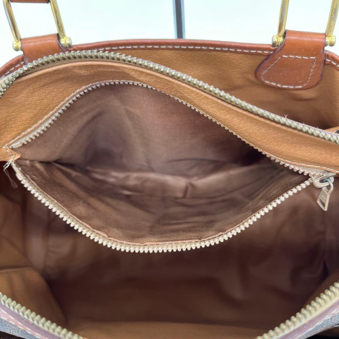 セリーヌ ハンドバッグ ミニボストン マカダム柄 トリオンフ ロゴ入り PVC