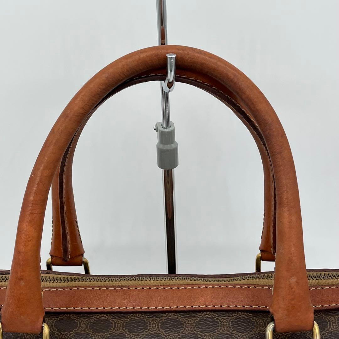 セリーヌ ハンドバッグ ミニボストン マカダム柄 トリオンフ ロゴ入り PVC