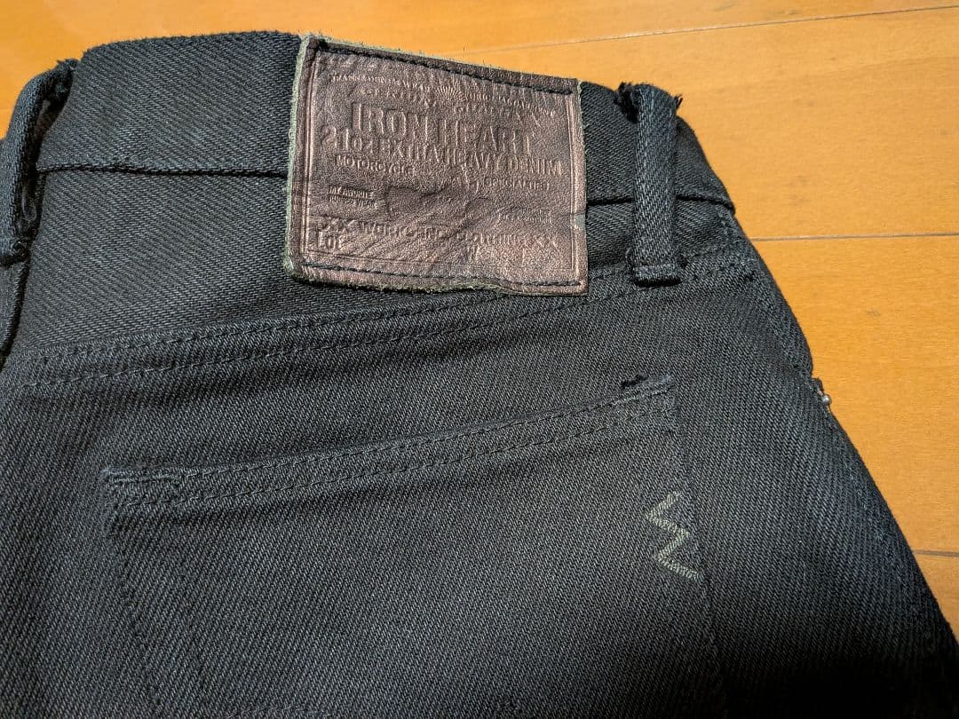IRON HEART 9643Z 21oz黒鎧 ブラック デニム ジッパーフライ - メルカリ