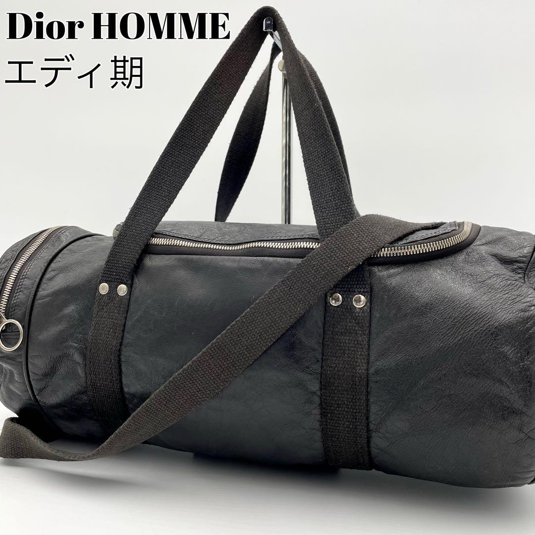 鑑定済】Dior HOMME 05年 エディ期 ドラムバッグ2WAY レザー - メルカリ