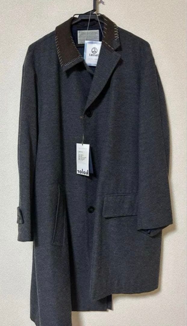 Kolor 19aw アシンメトリーコート　サイズ1 グレー kolor - kolor 19aw アシンメトリーコート ドーバー銀座限定 サイズ1の