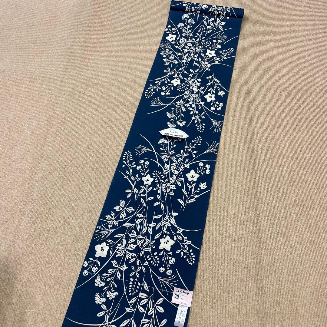 新品 源氏物語 みゆき紬 おしゃれゆかた 浴衣 本染 注染 綿紬 夏着物