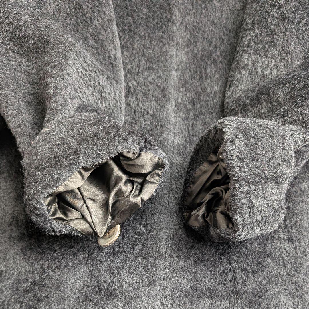 訳あり】MaxMara マックスマーラ アルパカ混 シャギーコート ブラック