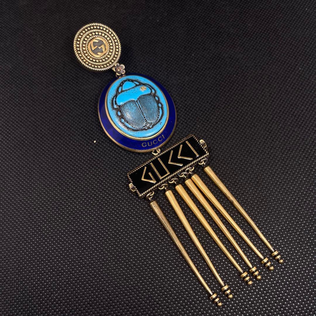 【希少】GUCCI グッチ　ピアス　スカラベ　片方#A-225 グッチ ピアス メンズ 18K 金 レディース GUCCI インターロッキング G