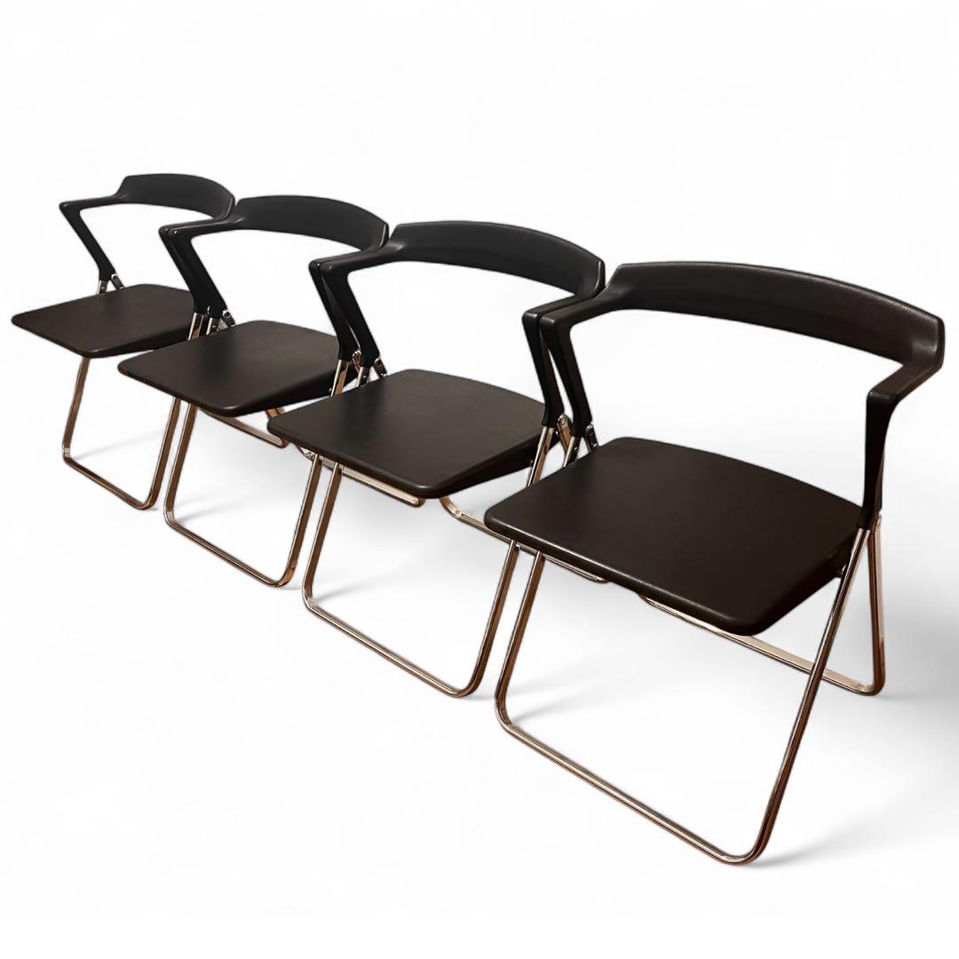 ビンテージ】川上元美BLITZ/TUNE折り畳みチェア4脚セットCassina